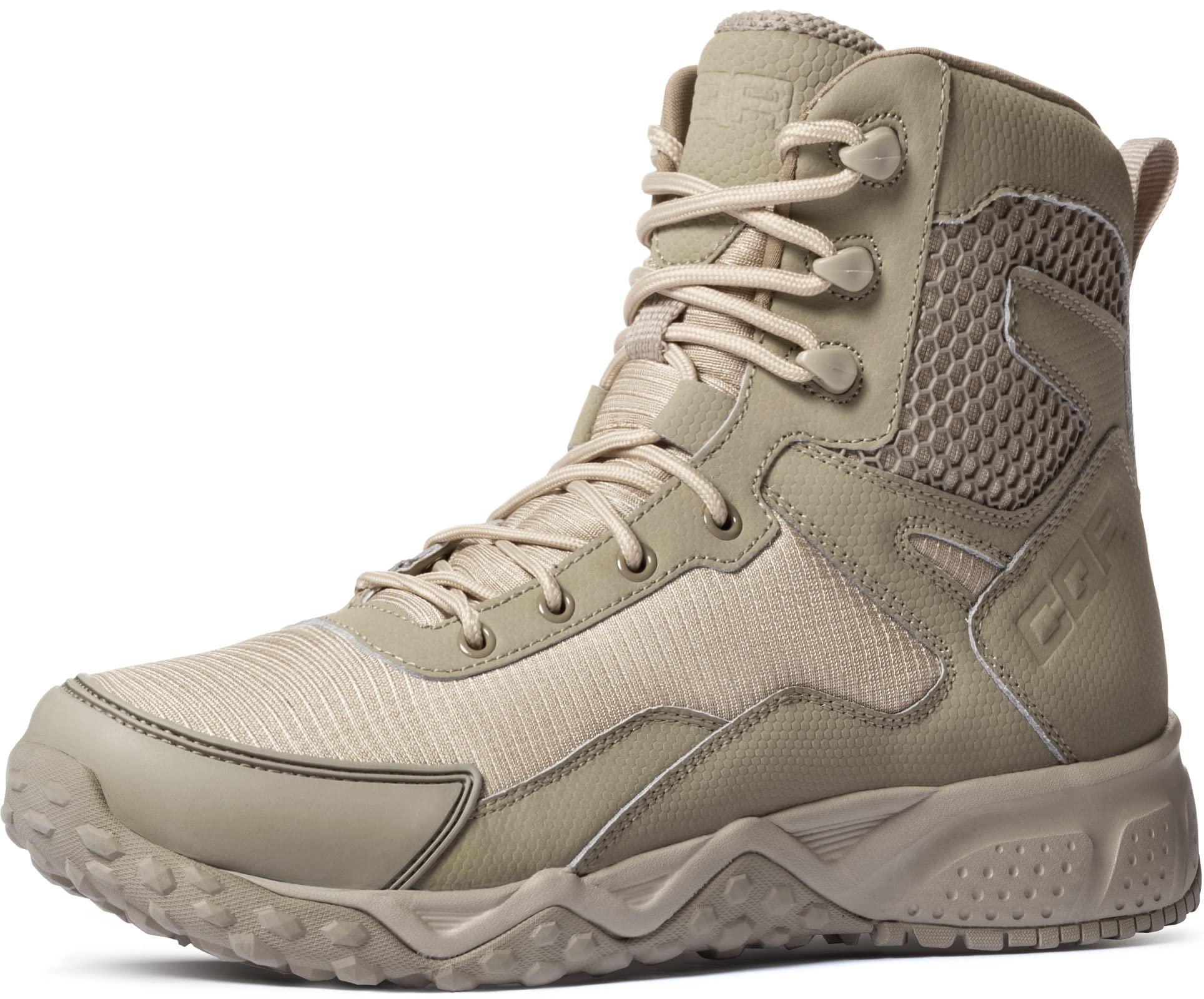 CQR Men's Military Tactical Boots - Lightweight 6 Inch Combat Boots for Hiking, Work & Outdoor Activities | Durable EDC Work Boots with Slip Resistance | Perfect for Army, Police & Construction