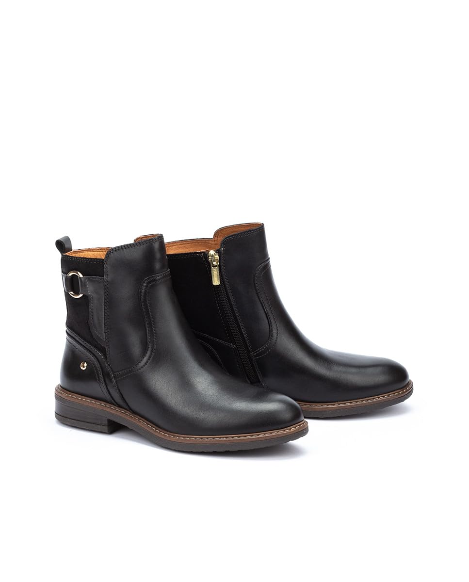 PIKOLINOS Women's Leather Flat Ankle Boots - Comfortable Aldaya Style for Casual Wear & Everyday Outfits | Perfect for Office, Shopping & Fall Fashion