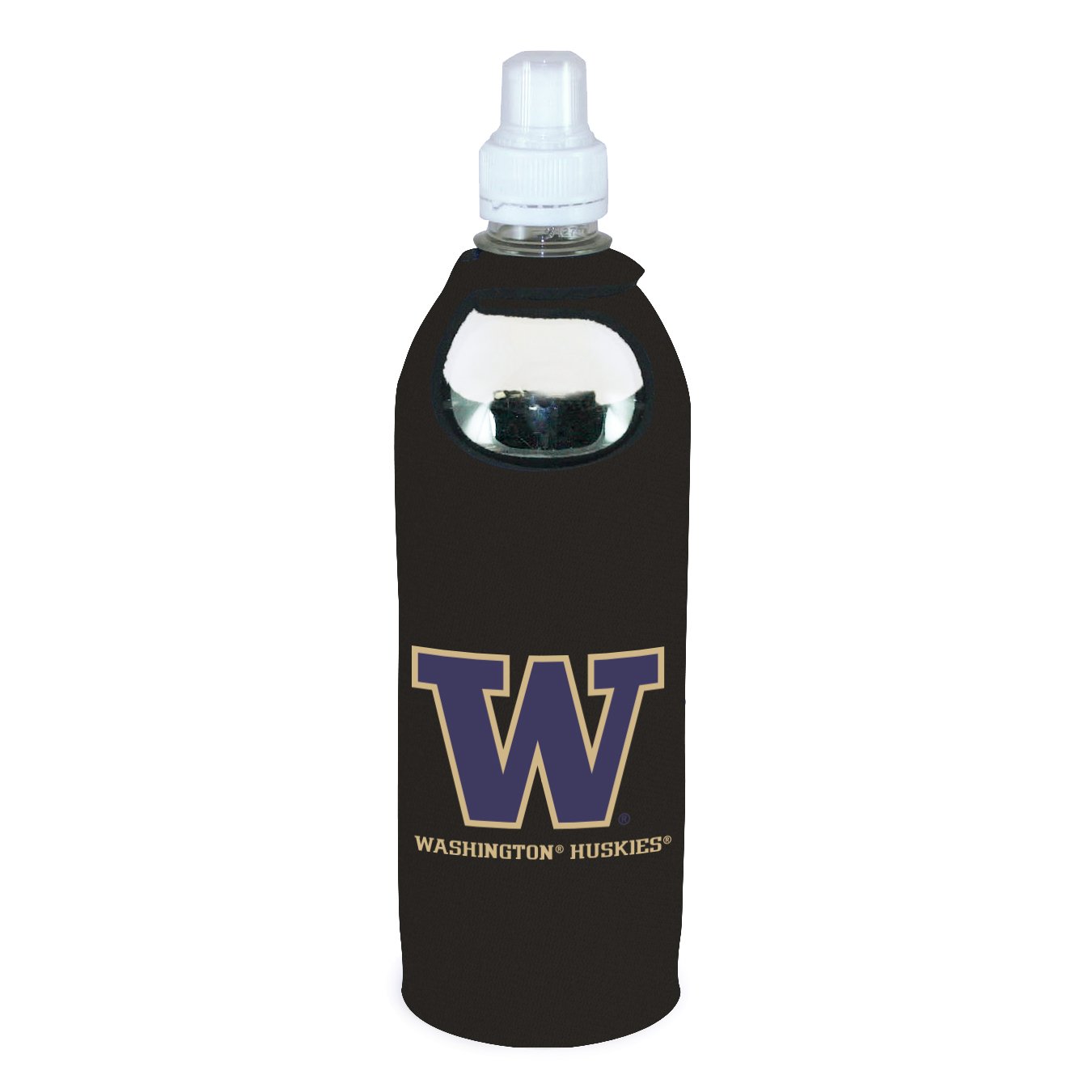 Washington Huskies Insulated 1/2 Liter Water Bottle Koozie with Clip - University of Washington UW Team Spirit Drink Cooler for Game Day, Tailgating & Outdoor Activities