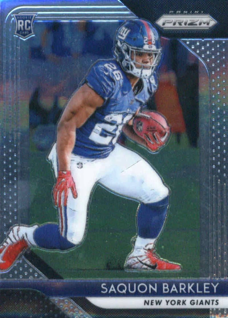 2018 Panini Prizm Football #202 Saquon Barkley Rookie Card - New York Giants NFL Trading Card - Collectible Memorabilia for Sports Fans & Card Enthusiasts - Perfect for Display, Trading, and Investment