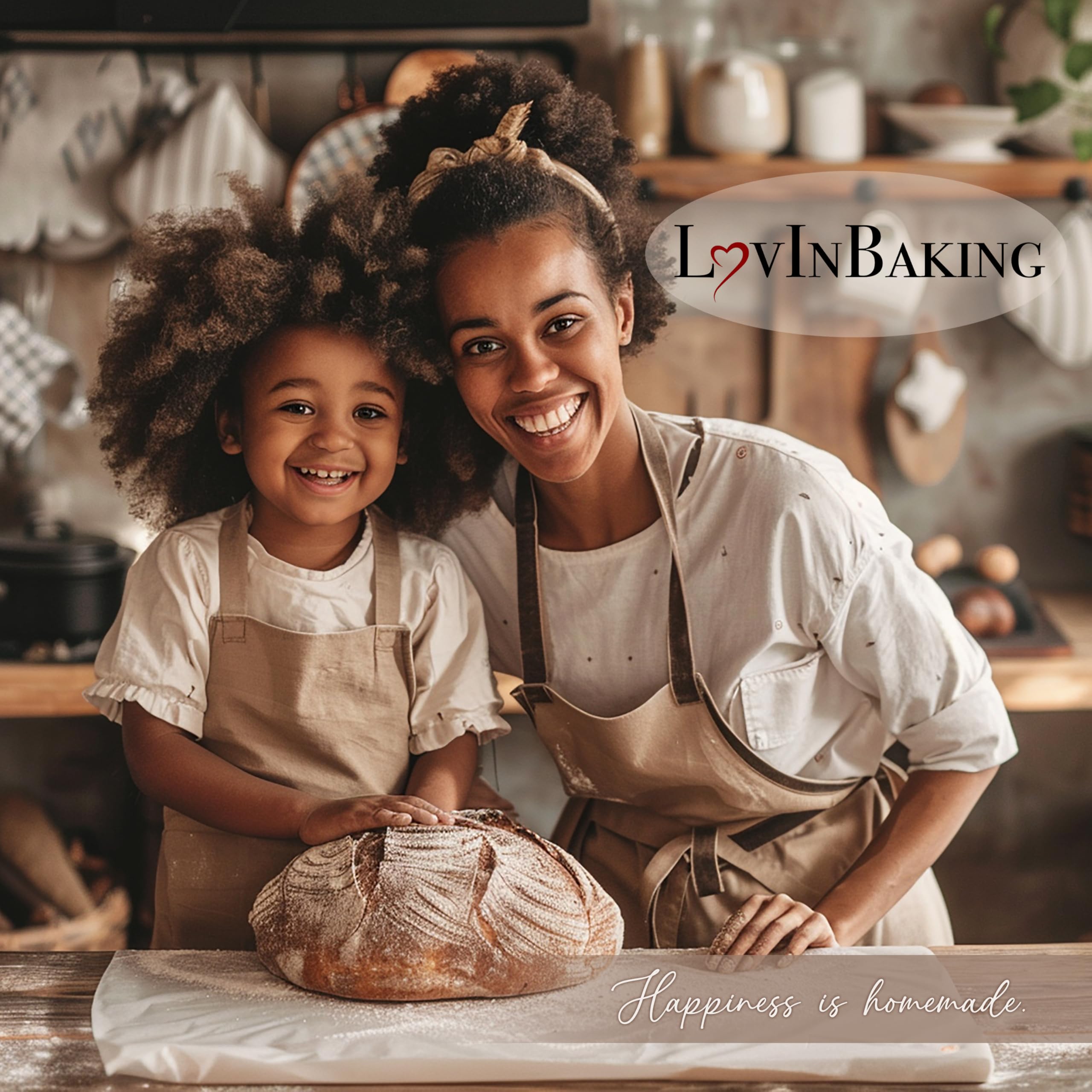 LovInBaking Sourdough Starter Kit - Complete Bread Making Set with Proofing Basket, Danish Whisk, Bread Lame, Glass Jar & Baking Tools for Homemade Artisan Sourdough Bread | Perfect for Beginners & Home Bakers