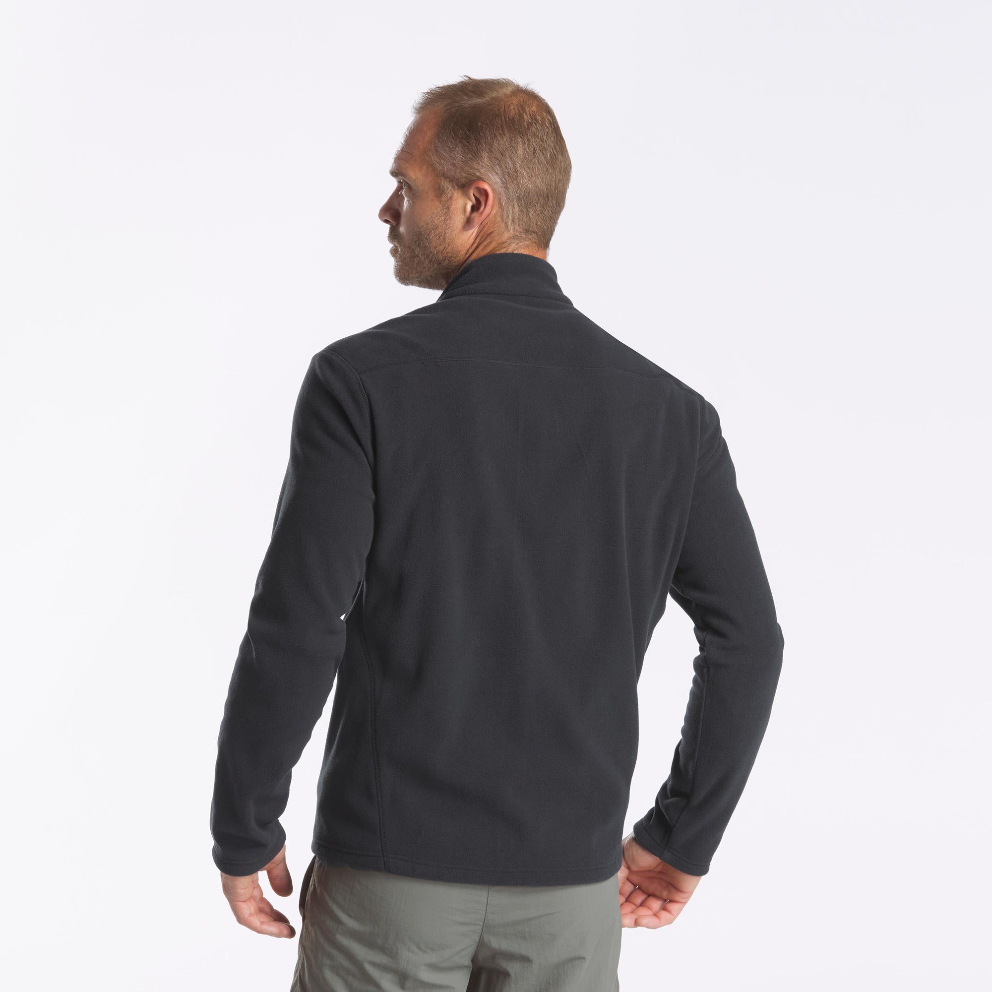 Quechua Men's MH120 Lightweight Hiking Fleece Jacket - Warm & Breathable for Outdoor Adventures, Camping & Travel