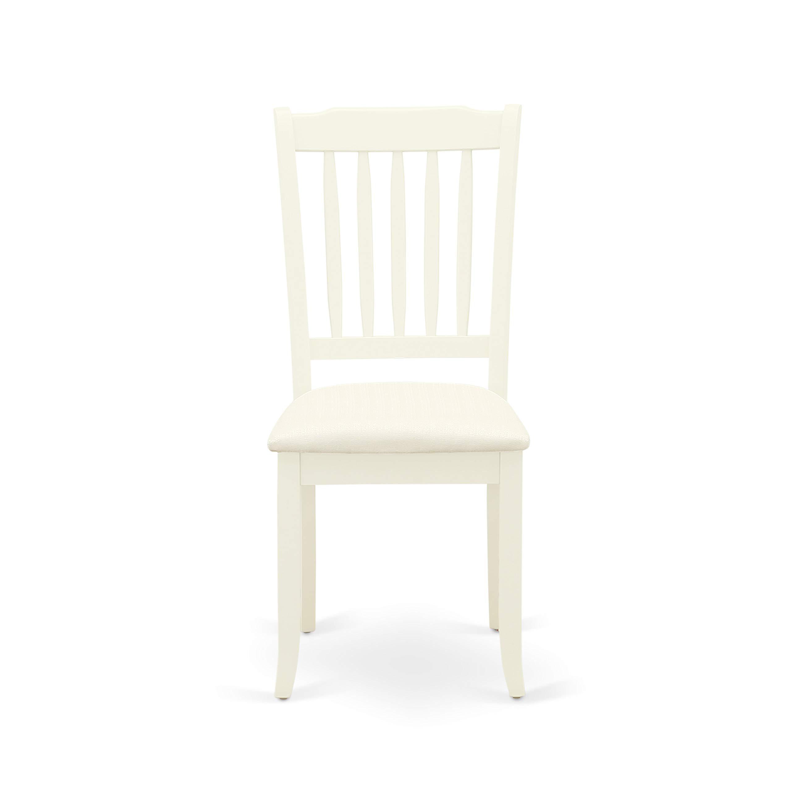 East West Furniture 5-Piece Dinette Set for 4 - Rectangle Dining Table & 4 Linen Fabric Chairs, 36x60 Inch, Linen White - Perfect for Small Kitchens, Breakfast Nooks & Compact Dining Spaces