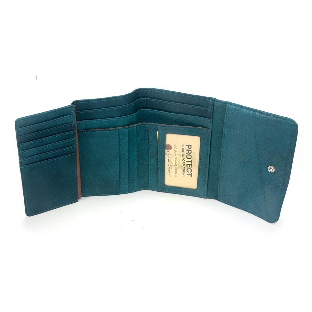 5 Inch Teal Wallet for Women & Men - Slim RFID Blocking Bifold Wallet - Perfect for Travel, Business & Everyday Use