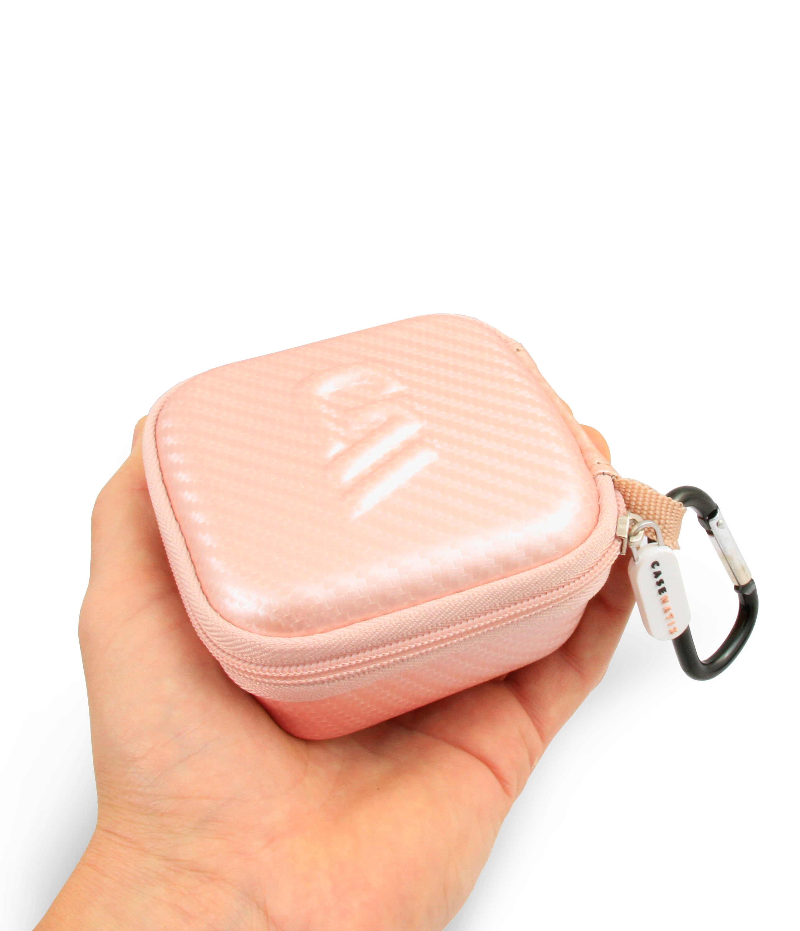 CASEMATIX Hard Shell Travel Case for Bitzee Interactive Digital Pet - Durable Protective Cover with Carabiner Clip (Rose Gold) - Perfect for Travel, School & Playdates