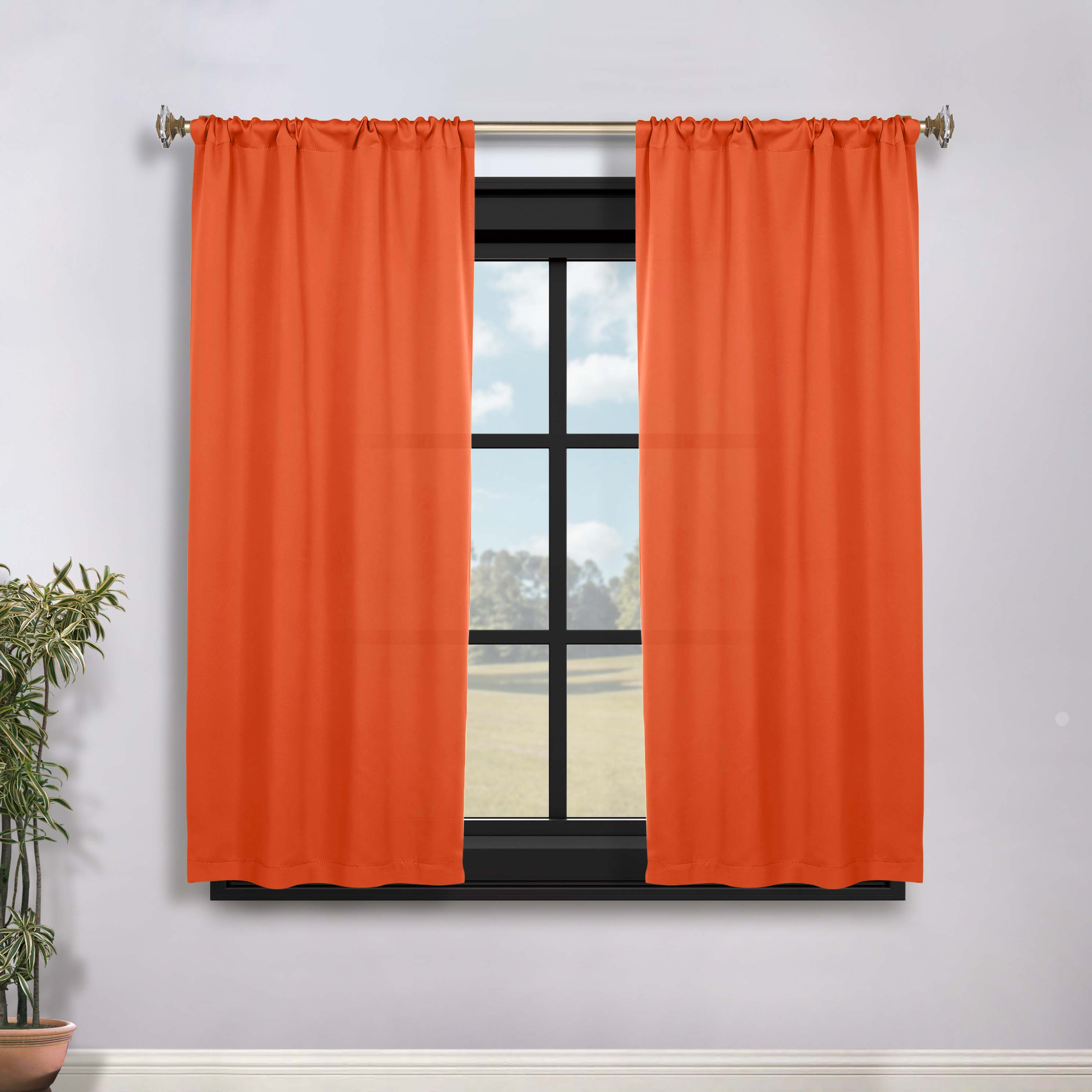 Machine Washable Blackout Curtains Set of 2 - Solid Color Room Darkening Window Drapes for Bedroom, Living Room & Nursery - Noise Reducing & Energy Efficient