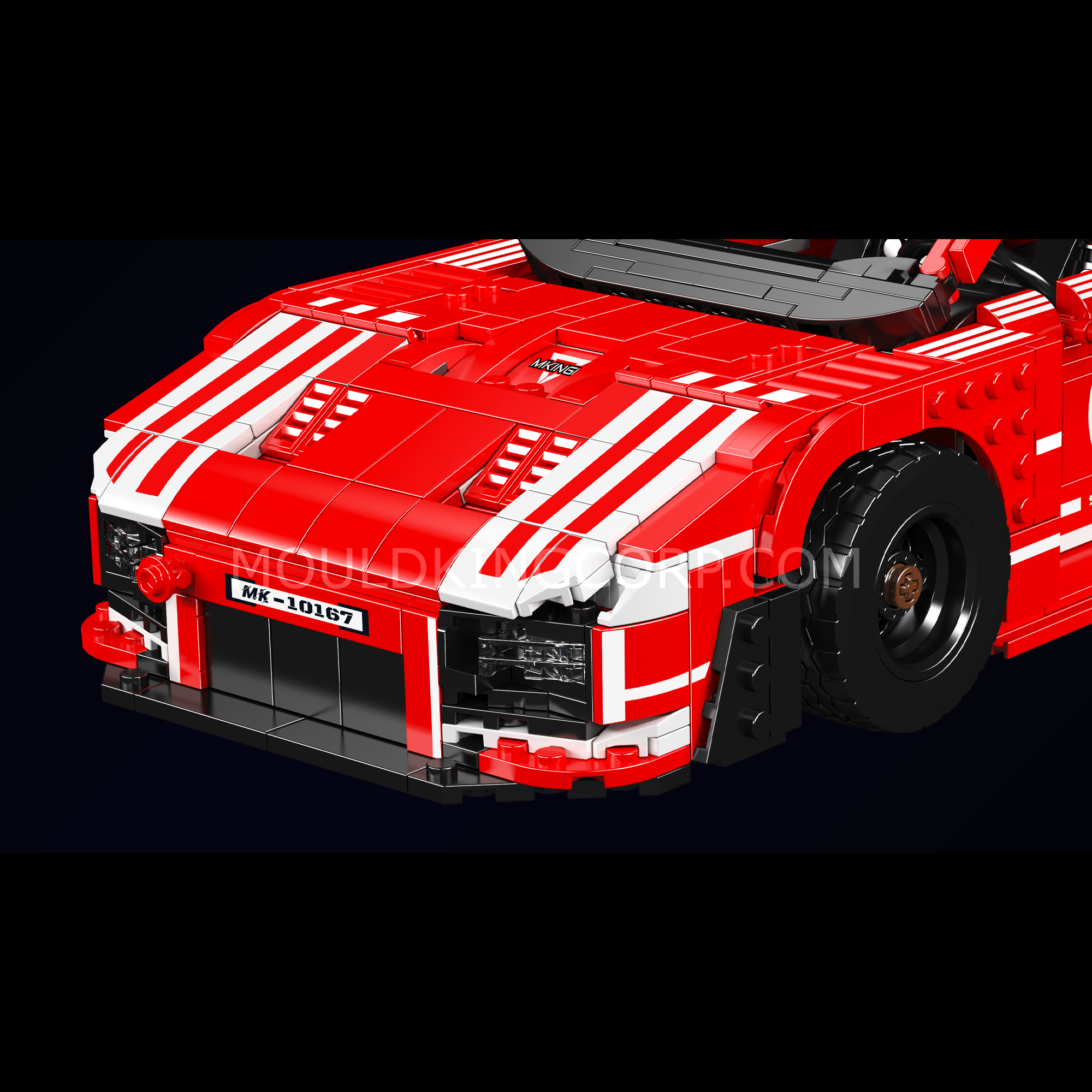 Mould King 10167 German 935 Endurance Racing Car Model Building Set - 1,717 Piece DIY Construction Toy for Adults & Teens | Perfect for Collectors, Home Display & Racing Enthusiasts