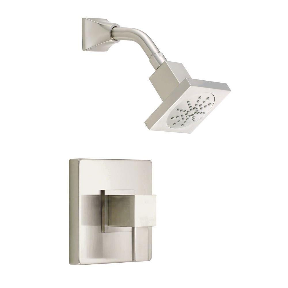 Danze Reef 1-Handle Pressure Balance Shower Faucet Trim Kit in Brushed Nickel - Modern Bathroom Fixture for Spa-Like Shower Experience (Valve Not Included) 635289