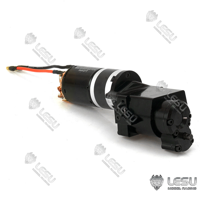 1/14 & 1/5 Scale Metal LESU GearBox Transmission - 2 Speed Rear Drive Planetary Reduction for RC Tractor Truck & Dumper (TAMIYA Compatible) - Perfect for DIY RC Vehicle Upgrades & Off-Road Performance