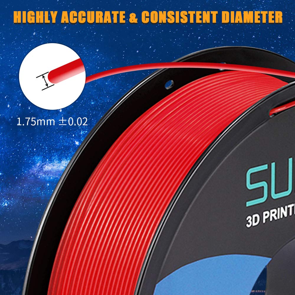 SUNLU PLA Filament 1.75mm 10KG (22LBS) - High Precision 3D Printer Filament with +/-0.02mm Tolerance - 10KG PLA & 1KG PLA Plus (10 Colors) for 3D Printing, DIY Projects, and Creative Design