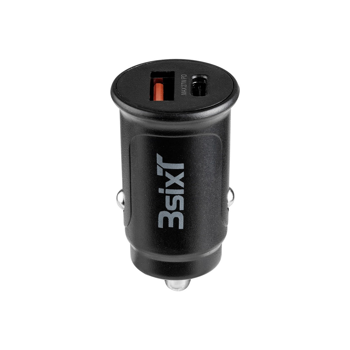3sixT 20W Fast Car Charger with USB C to Lightning Cable - Black | Quick Charge for iPhone in Car, Travel & Commute