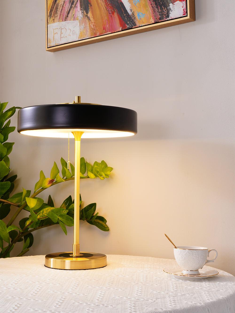 Revolve Table Lamp - Modern LED Nightstand Light with Adjustable Brightness for Bedroom, Living Room & Office