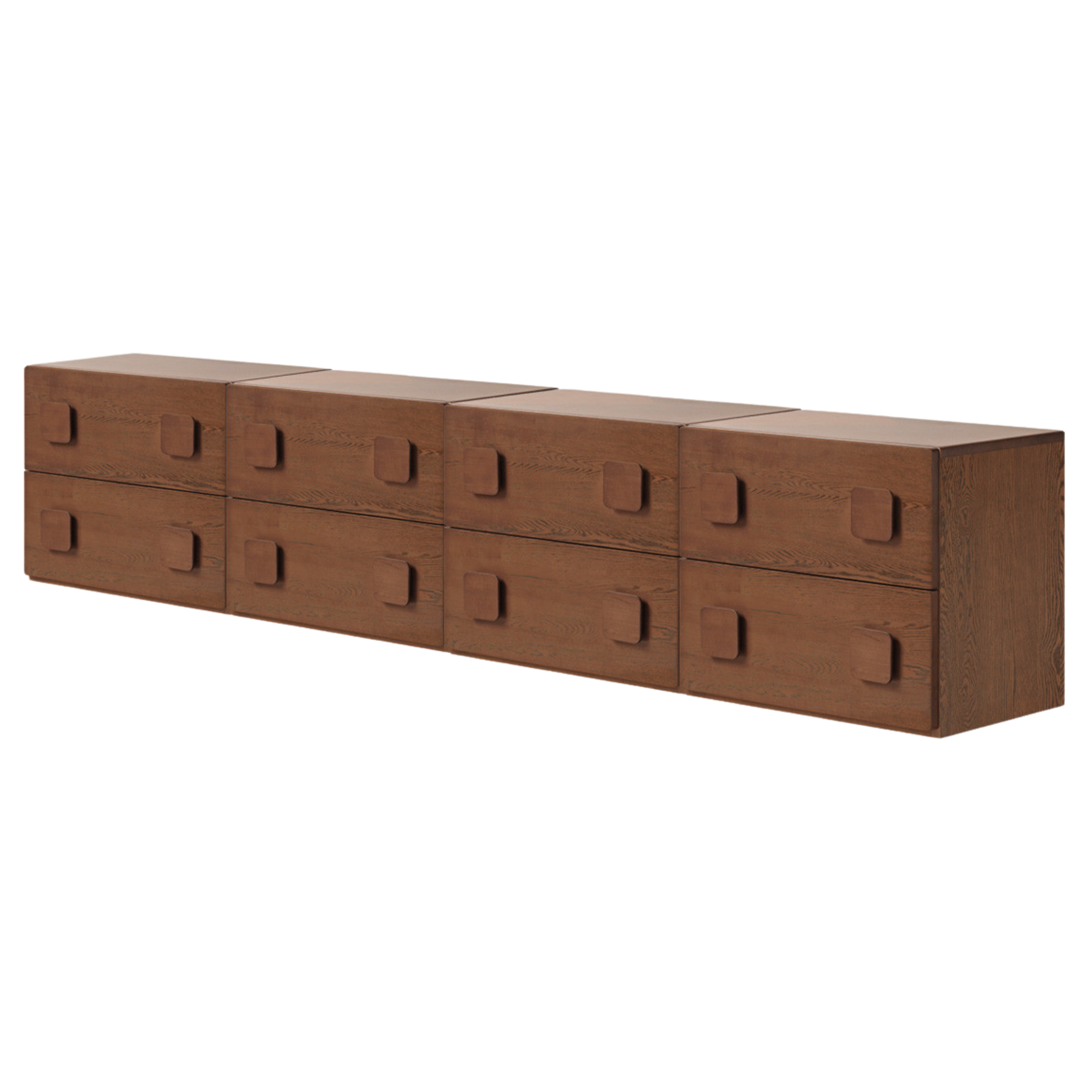 91.3x14.9x19.6 inch / 232x38x50 cm / Rich Dark Walnut color / Black walnut Combination TV cabinet