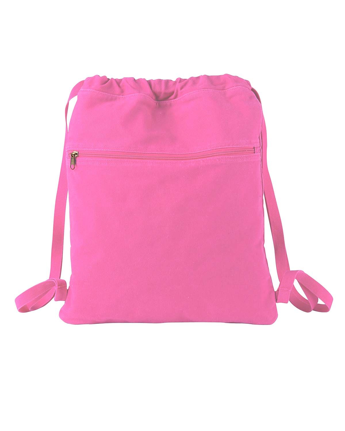 Authentic Pigment 1901 Pigment Dyed Canvas Cinch Sack - Vintage Style Drawstring Backpack for Outdoor, Travel & Everyday Use