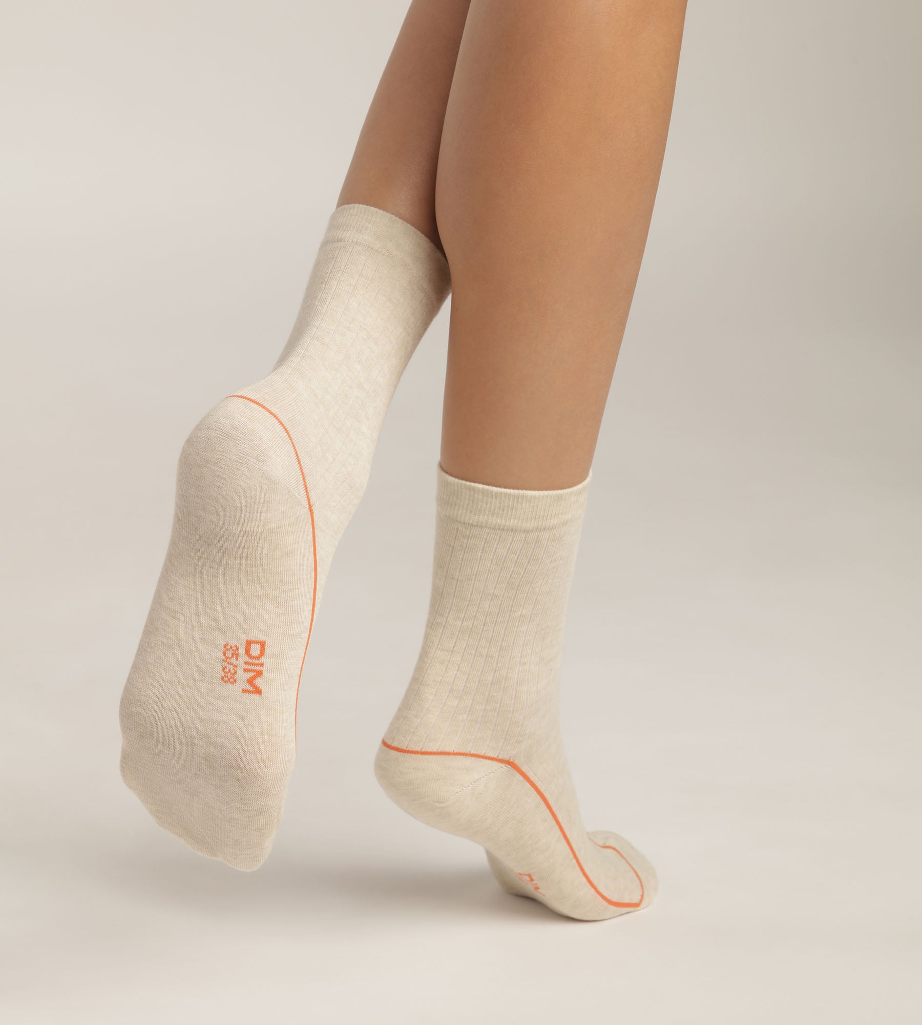 Women's Ribbed Cotton Socks with Colorful Stripes - Steel Grey | Comfortable & Stylish for Everyday Wear, Work, and Casual Outfits