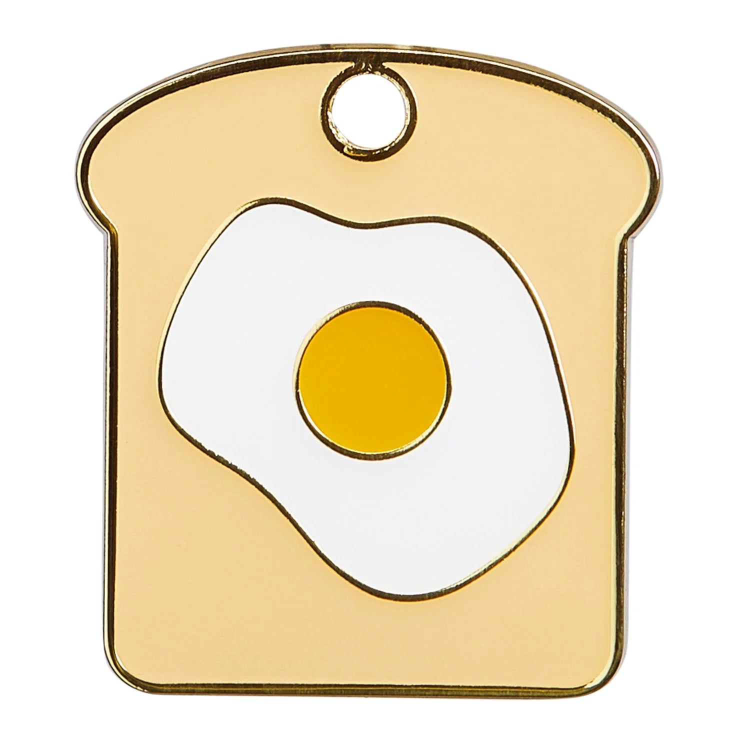 Personalized Eggs N Toast Pet ID Tag - Custom Engraved Name & Phone Number - Perfect for Dogs & Cats - Durable Stainless Steel Pet Tag for Collars - Great for Travel & Outdoor Adventures