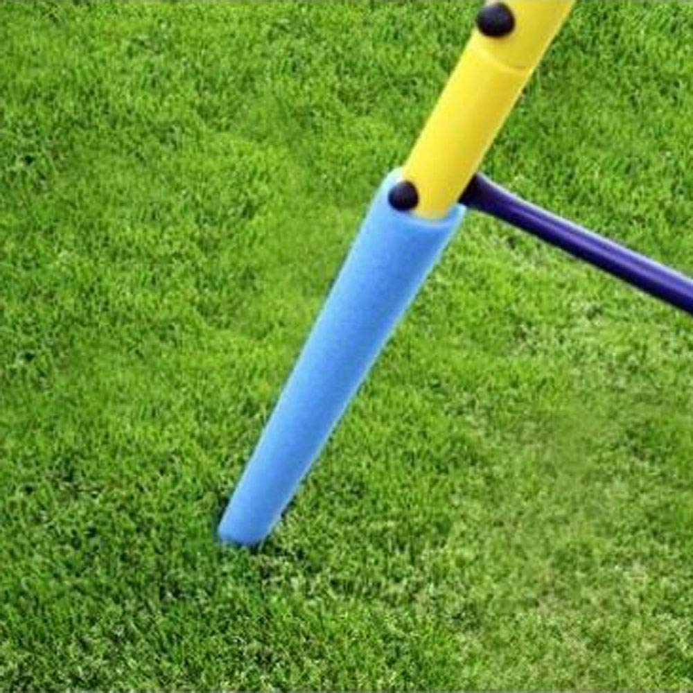 Sportspower My First Metal Swing Set with Slide - Outdoor Playset for Kids, Blue & Yellow, Max 4 Children | Perfect for Backyard, Park & Playground Fun