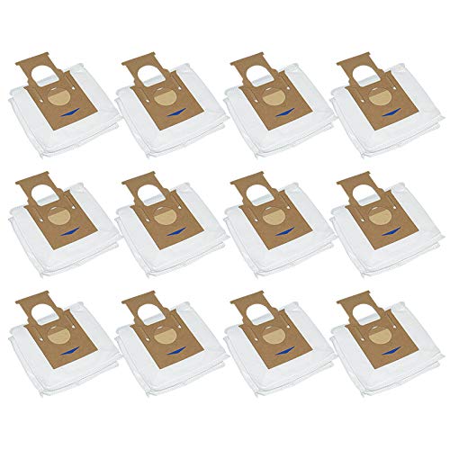 BIHARNT 12 Pack Replacement Vacuum Bags for Ecovacs Deebot Ozmo T8 AIVI & T8 Robot Vacuum Cleaner - Dust Bags for Pet Hair, Allergies & Home Cleaning