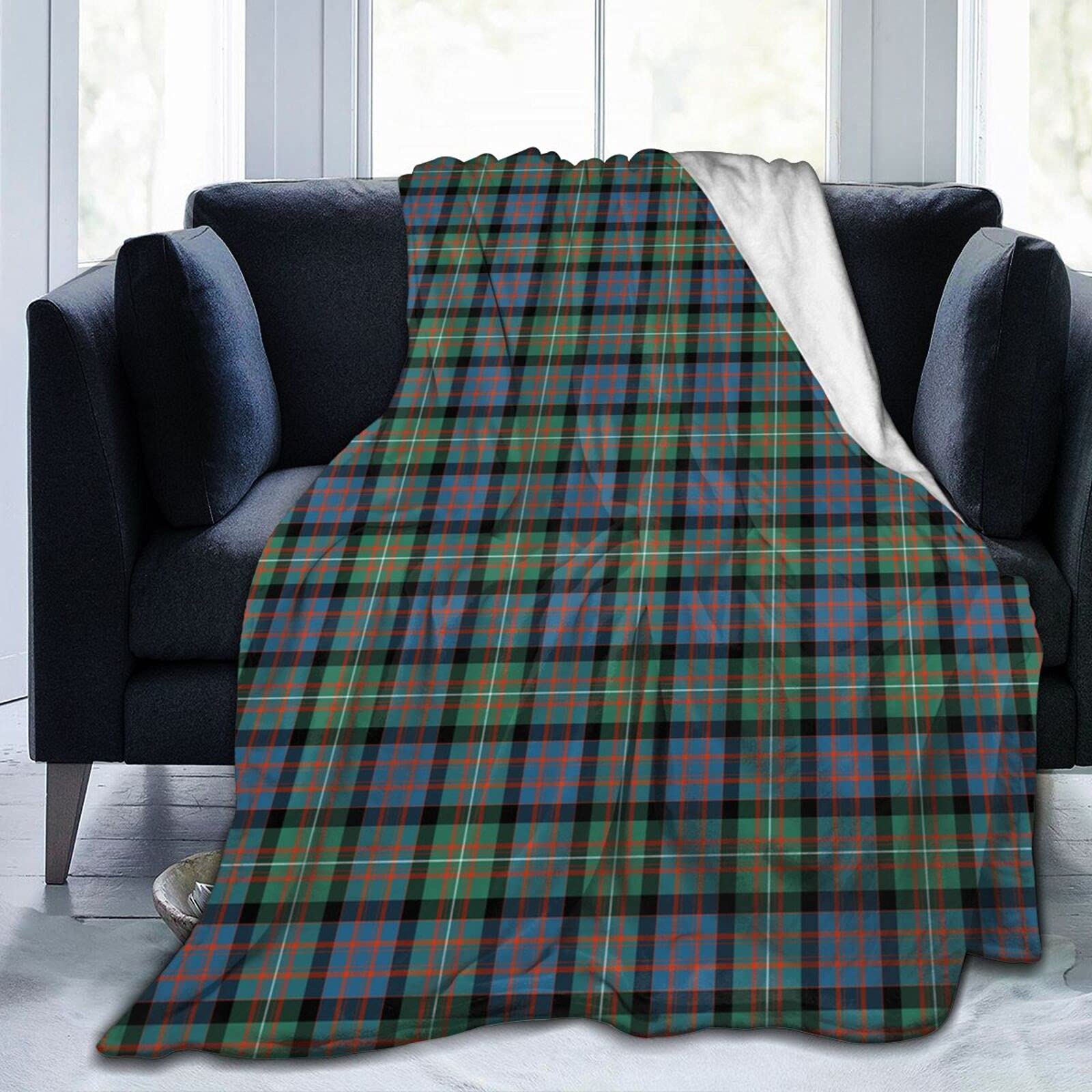 Ultra-Soft Macdonnell of Glengarry Ancient Tartan Fleece Throw Blanket 80