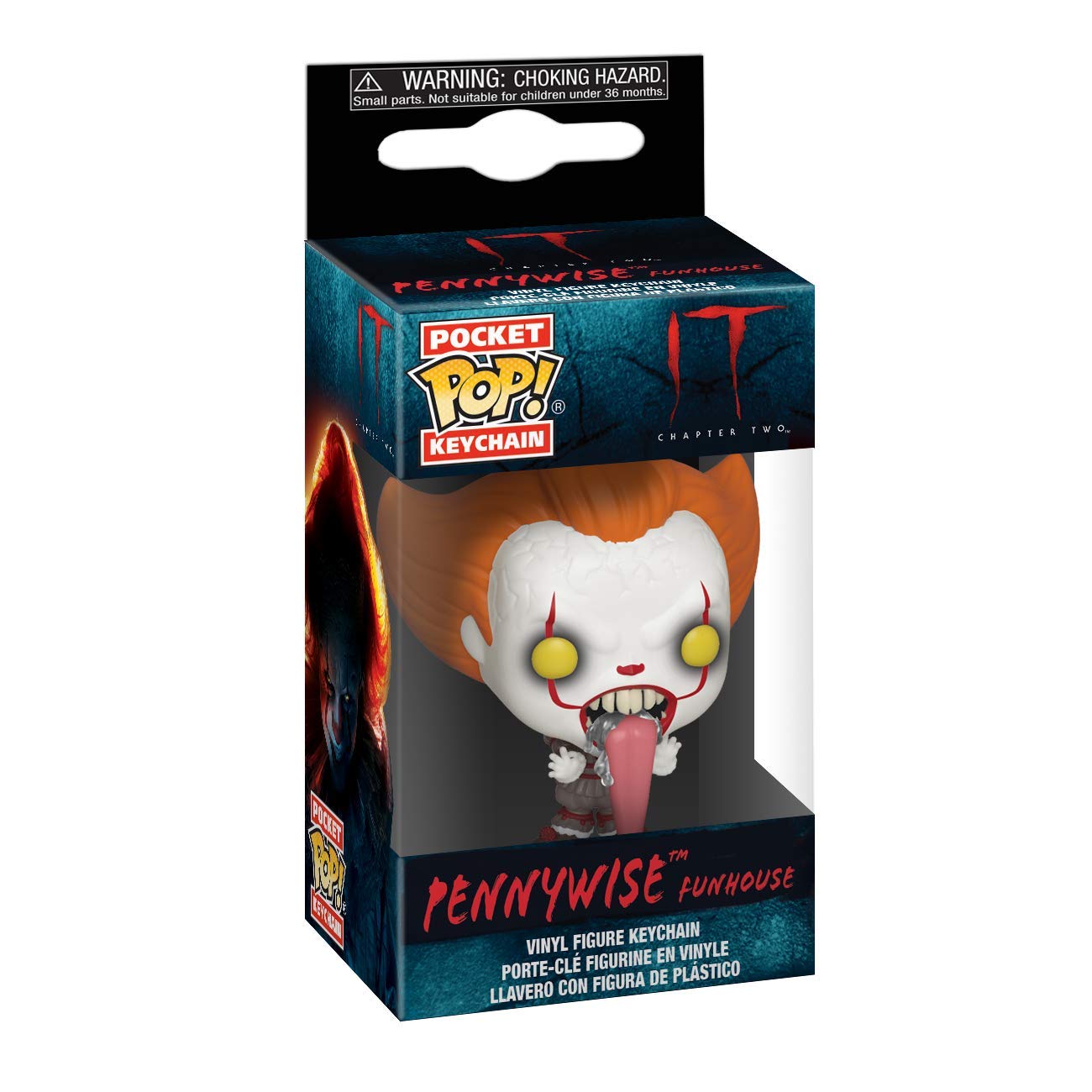 Funko Pop! Keychain - IT Chapter Two Pennywise with Dog Tongue - Collectible Horror Movie Character Keyring - Perfect for Backpacks, Keys & Horror Fans Gifts