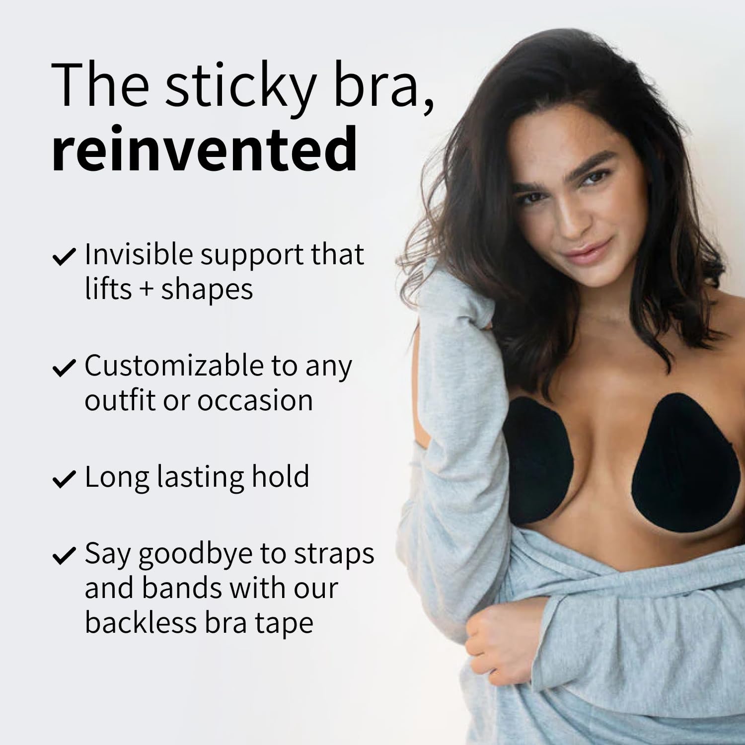 Strong Boob Tape Kit for Women - Good Lines Shorty Cut - Lift & Support for Dresses, Swimsuits, and Backless Outfits