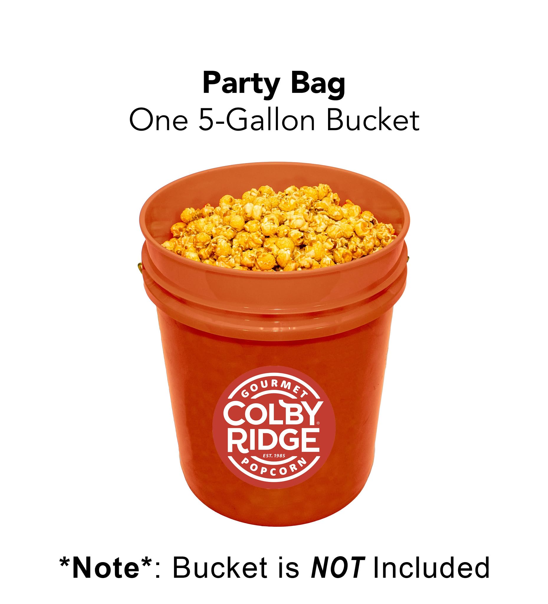 Colby Ridge Gourmet Craft Popped Gluten-Free Popcorn - 5 Gallon Bulk (80 Cups) - Caramel Apple Flavor - Perfect for Parties, Gifts & Movie Nights - Healthy Snack for Home, Office & Events