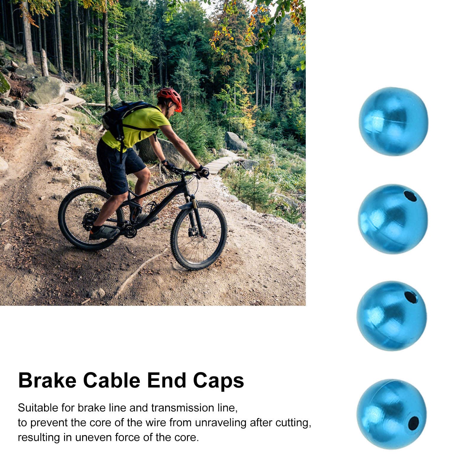 Reusable Bike Cable End Ball Caps - Durable Brake Cable End Crimps for Mountain & Road Bikes | Perfect for Cycling Maintenance & DIY Bike Repairs