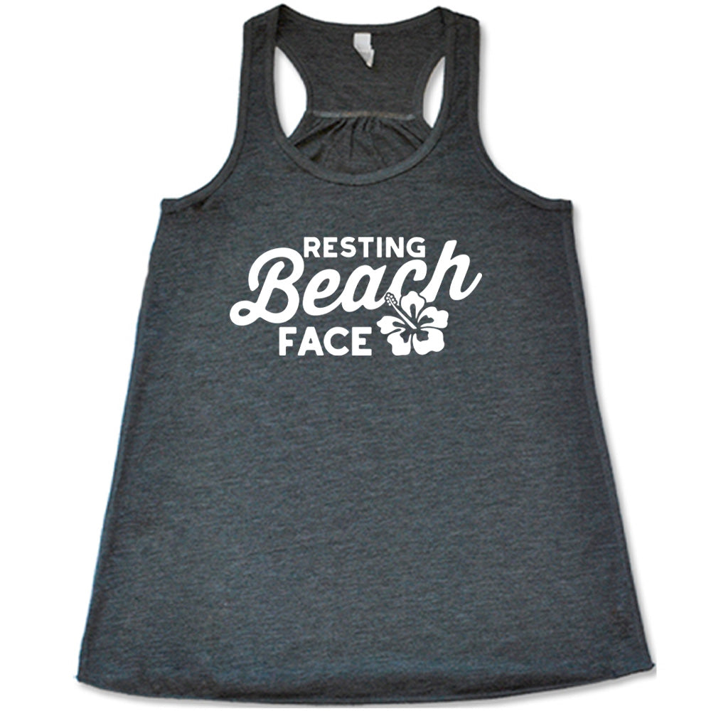 Resting Beach Face Shirt - Funny Vacation T-Shirt for Women & Men - Perfect for Beach Trips, Summer Holidays & Relaxing Getaways