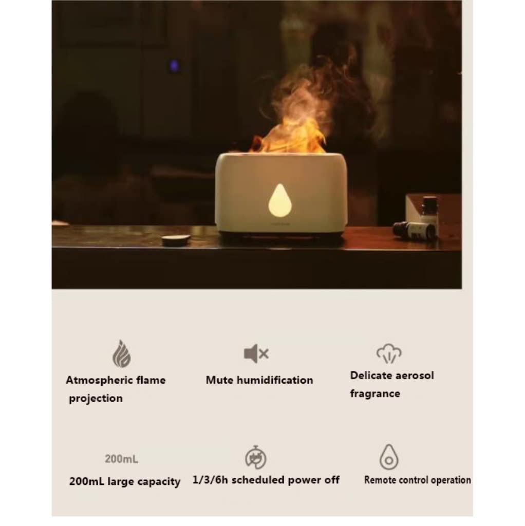 Grafken 200mL Ultrasonic Aromatherapy Diffuser & Humidifier with Remote Control, 7-Color LED Night Light, Timer & Auto-Off - Perfect for Bedroom, Yoga Studio & Spa Relaxation (Color: D)