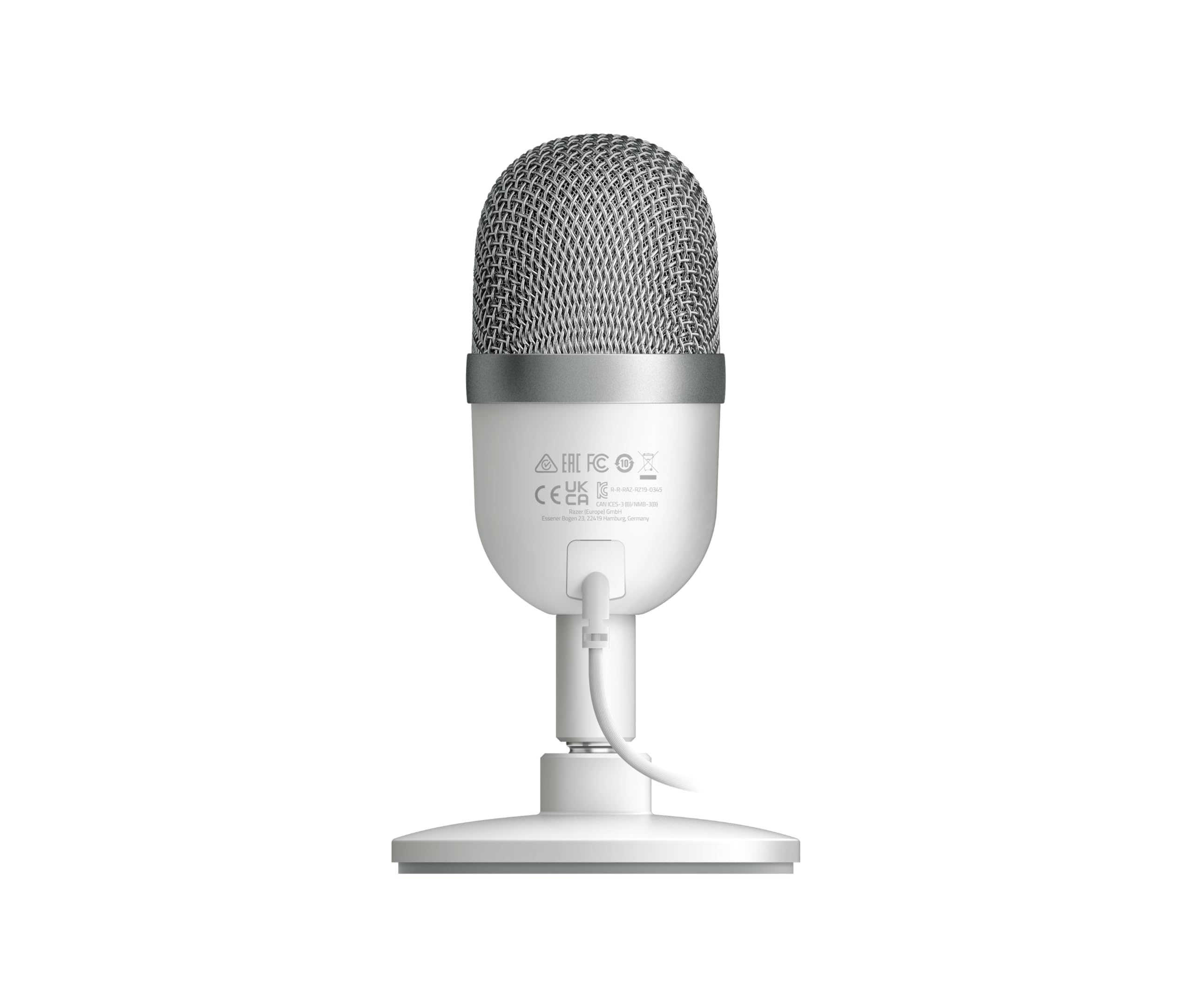 Razer Seiren Mini - Ultra-Compact USB Condenser Streaming Microphone (Supercardioid Pickup Pattern, Adjustable Tilt Stand, Built-in Shock Mount) - White - Perfect for Podcasting, Gaming & Live Streaming