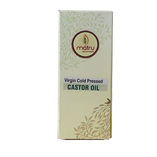 Matru Ayurveda Virgin Cold Pressed Castor Oil - 100% Pure & Natural Hair Growth & Skin Care - 200ml (6.76 Fl Oz) - Perfect for Eyelash Growth, Beard Care & Moisturizing Dry Skin