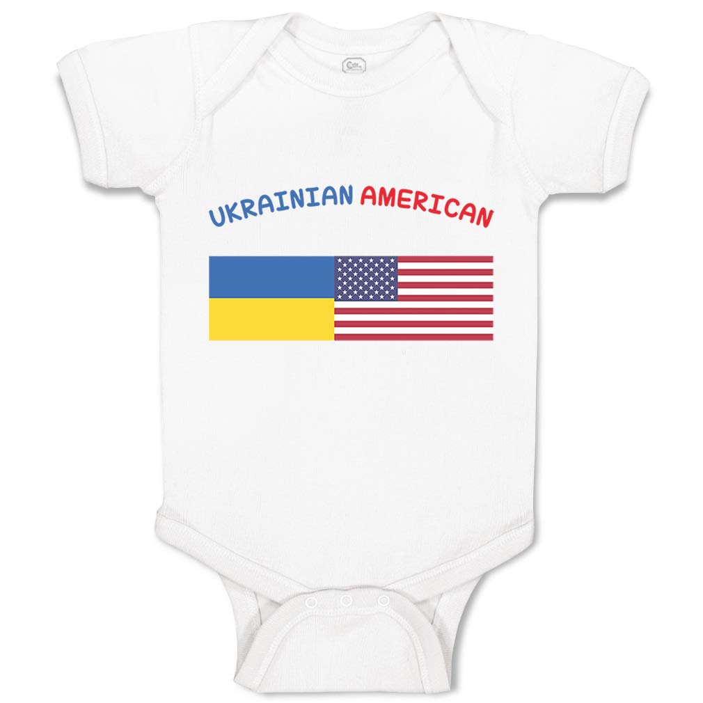 Custom Ukrainian American Baby Bodysuit - Funny & Cute Cotton Outfit for Boys & Girls | Perfect for Family Photos, Holidays & Special Occasions