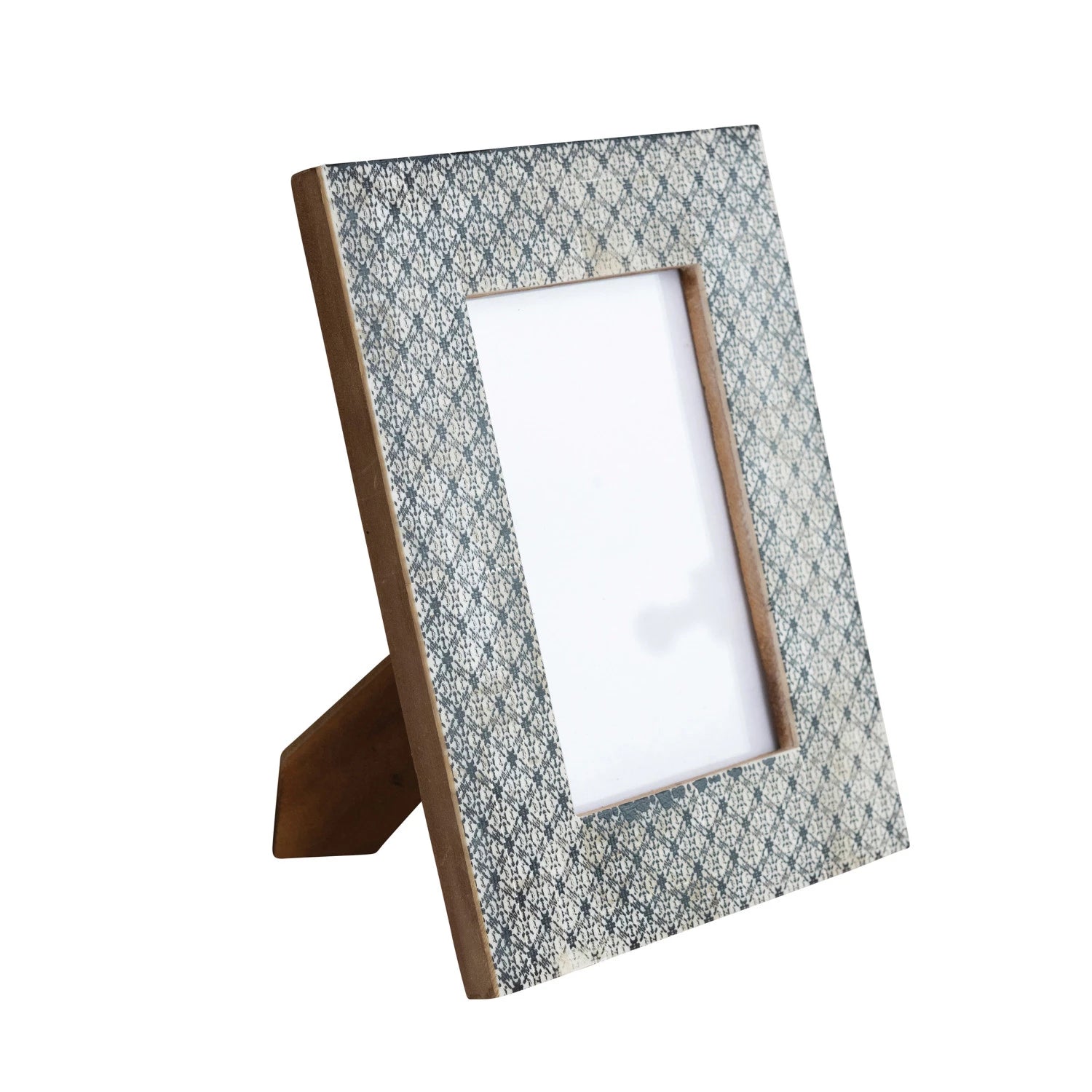 Black Charcoal Pattern Picture Frame - Elegant Wooden Photo Frame for Wall & Tabletop Display - Perfect for Home, Office & Gift Decor