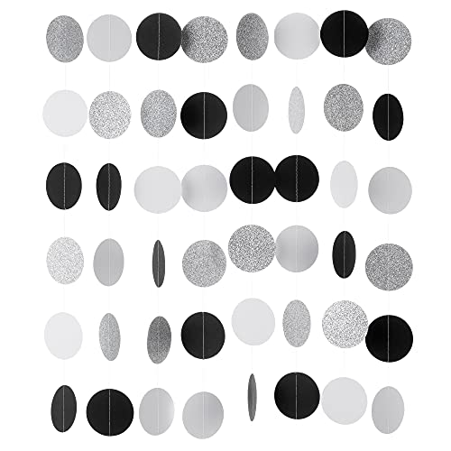 Black, White, Silver Glitter