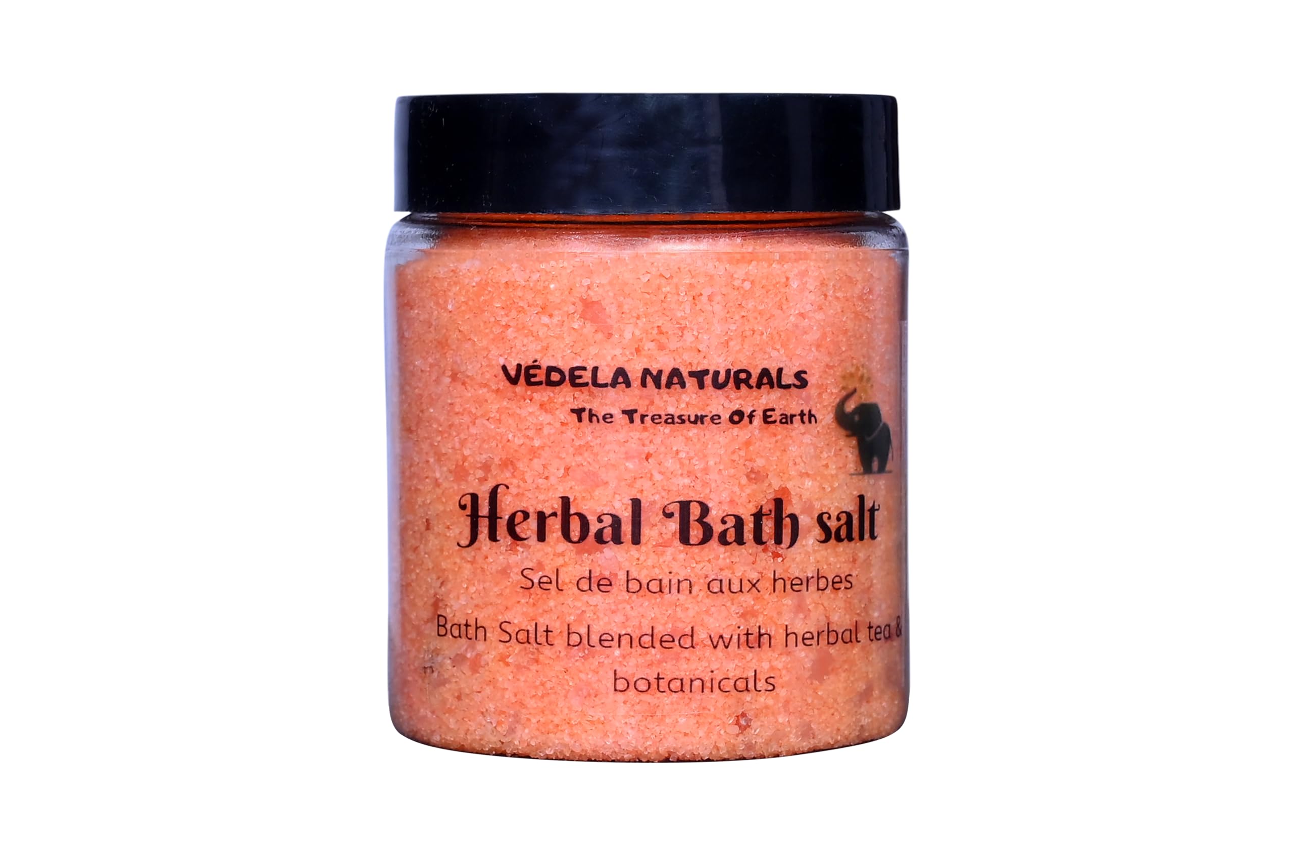 VÉDELA Naturals Lavender Bath Salt Set of 3 - Relaxing & Soaking Gift Box for Spa, Stress Relief & Self Care at Home