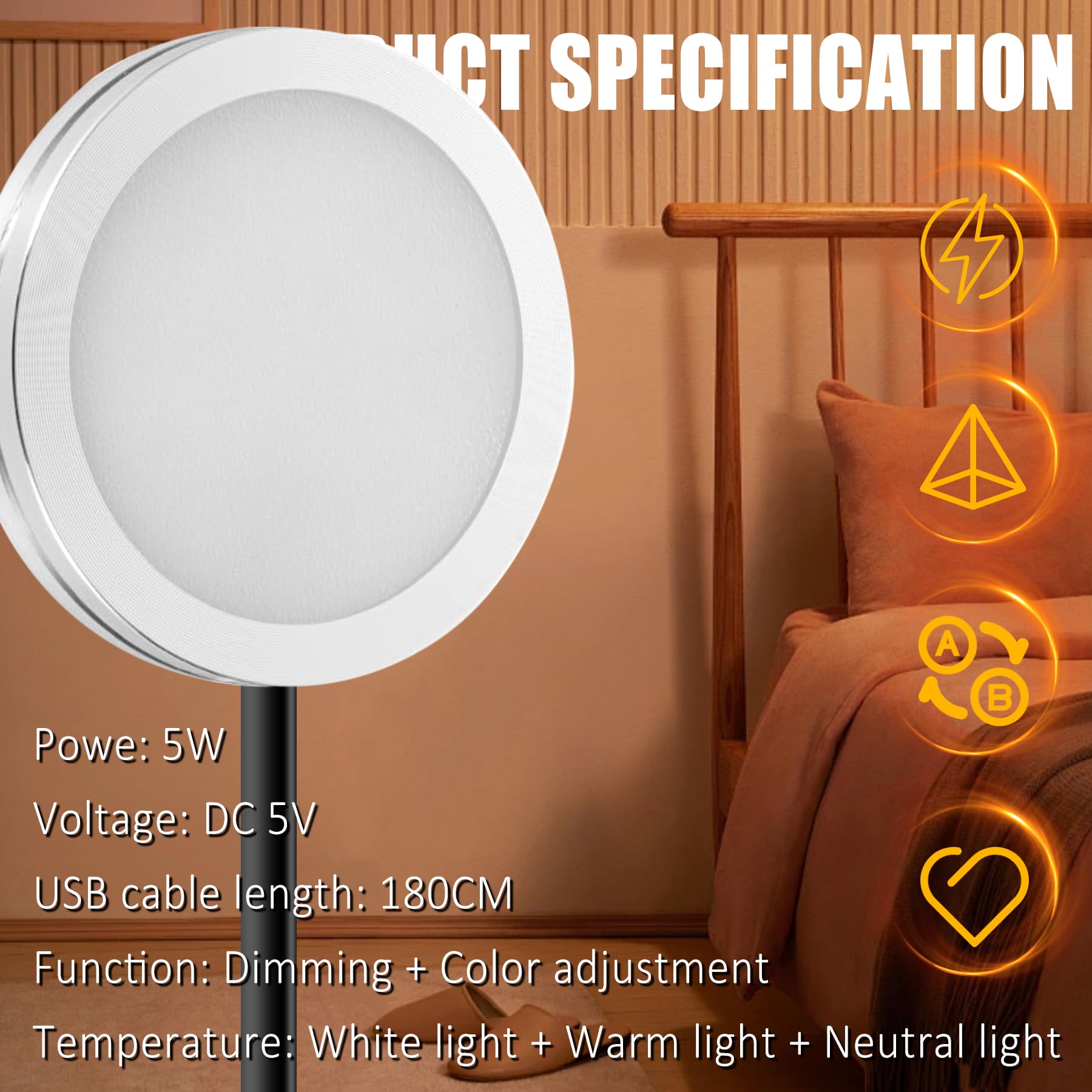 Bambu Lab LED Lamp 001 Kit - 3D Printer Creative Lighting Kit with Adjustable RGB Colors & Timer - Perfect for Crafting, Nightlights & Model Display Scenes