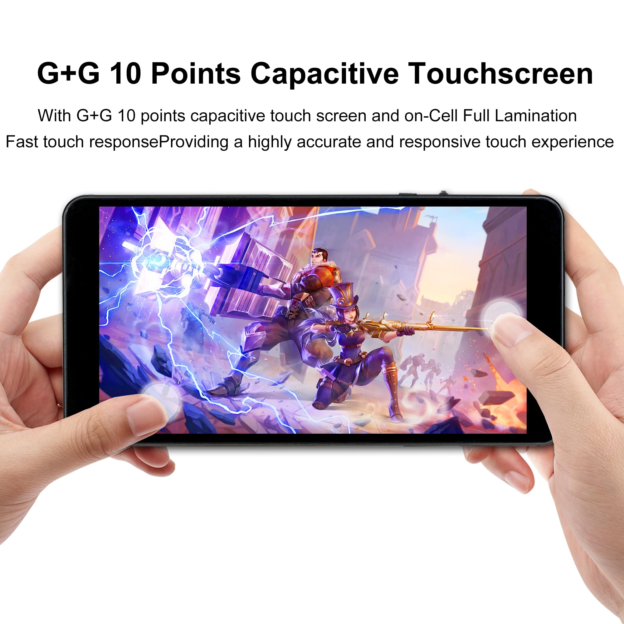7 Inch Portable Touchscreen Monitor 1080P FHD - Ultra Slim HDMI USB-C Display for Gaming, Laptop, PS4, Xbox & Nintendo Switch - Perfect for Travel, Office & Home Entertainment