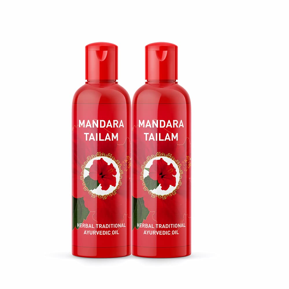 Bello Mandara Hibiscus Hair Oil 100ml (Pack of 2) - Promotes Hair Growth, Thickens & Softens Hair, Reduces Frizz - Perfect for Daily Hair Care & Scalp Treatment