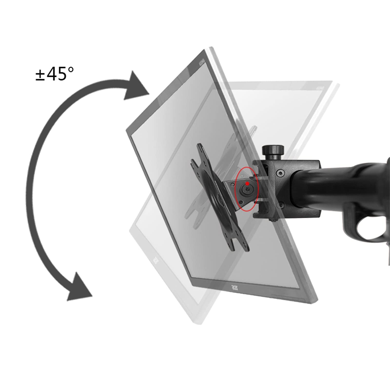 Triple Monitor Stand for 17-27 Inch Screens - Adjustable Height, Tilt & Rotation - Heavy Duty Desk Mount Holds 17.6 lbs per Arm - Perfect for Home Office, Gaming & Workstation Setup (Size A)