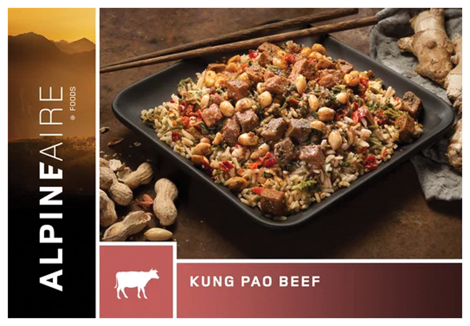 Alpine Aire Kung Pao Beef - Spicy Freeze Dried Backpacking Meal | High Protein Camping Food for Hiking, Emergency Preparedness & Outdoor Adventures