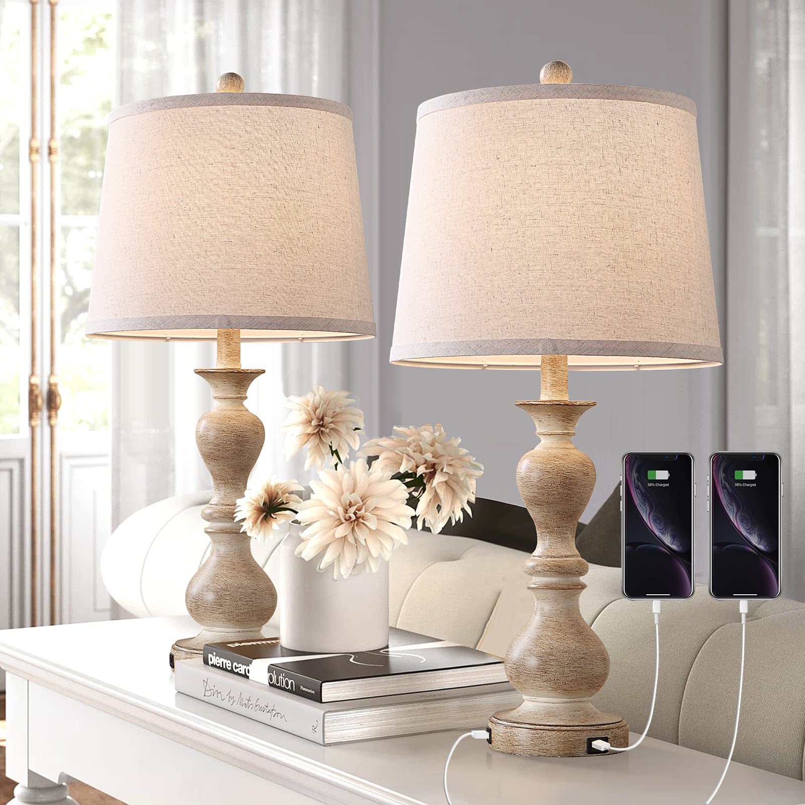 Dungoo Farmhouse Table Lamp Set of 2 - 26