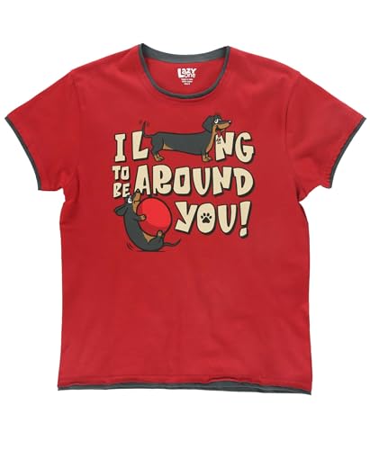 Red Long to Be Around You Pajama Shirt