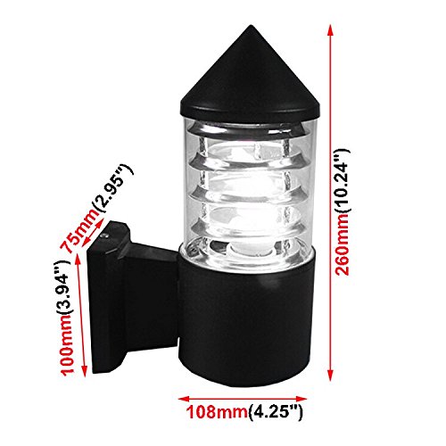 7W LED Outdoor Waterproof Wall Light Fixture - Pure White 6000K - Ideal for Porch, Garage, Garden & Patio Lighting