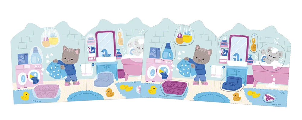 Janod House Stickers & Decor Book - Creative DIY Wall Decals for Kids' Rooms, Playrooms & Nurseries - Fun & Educational Home Decor