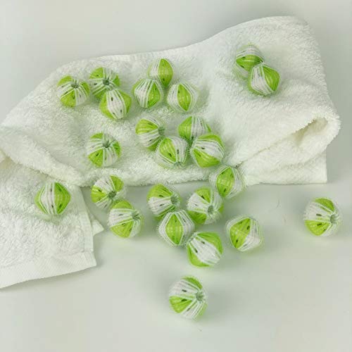 24 Pack Reusable Lint Remover Washing Balls - Plastic Dryer Balls for Hair & Fur Removal | Eco-Friendly Laundry Helper for Pet Owners & Allergy Sufferers | Perfect for Clothes, Blankets & Fabric Care