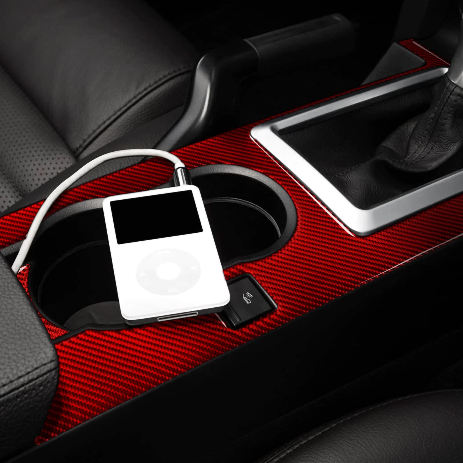 Carbon Fiber Shift Panel Sticker for Ford Mustang GT & Shelby (2005-2009) - Interior Gear Box Decoration Accessories - Upgrade Your Muscle Car's Dashboard Style