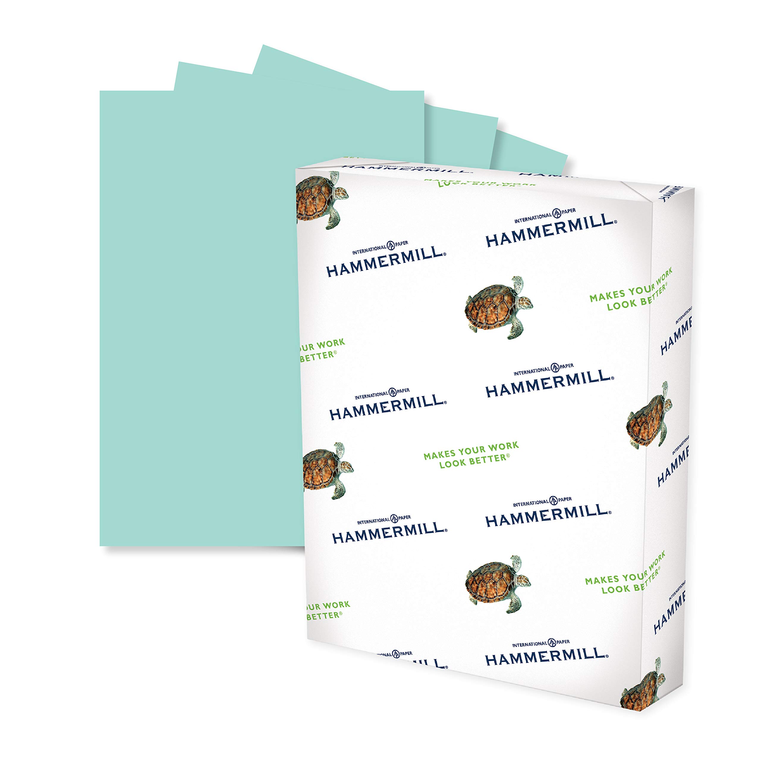 Hammermill 20 lb Turquoise Colored Printer Paper, 8.5 x 11 Inches, 500 Sheets per Ream - Pastel Paper for Crafts, Invitations & Office Use - Made in USA (103820R)