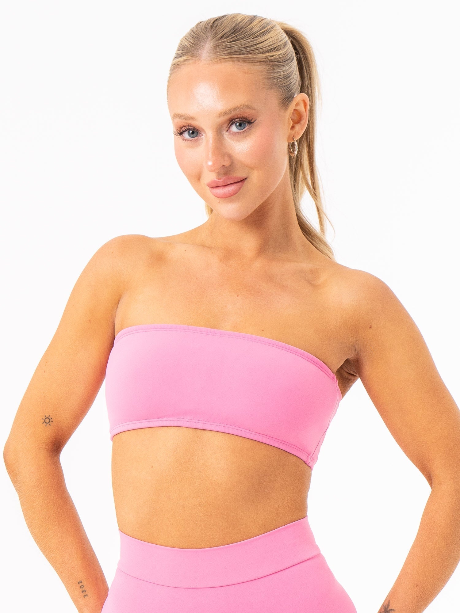 NKD Bandeau Bikini Top - Soft Pink Strapless Swimwear for Women | Perfect for Beach, Pool, and Summer Vacations