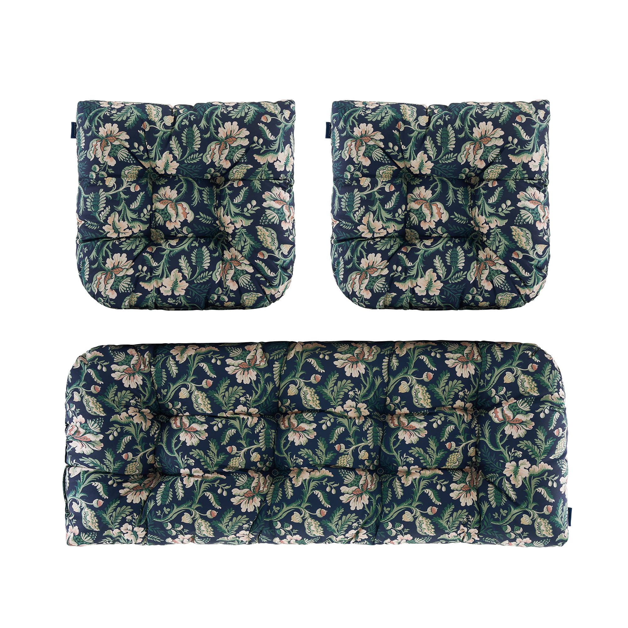 BLISSWALK 3-Piece Outdoor Loveseat Cushion Set - 44
