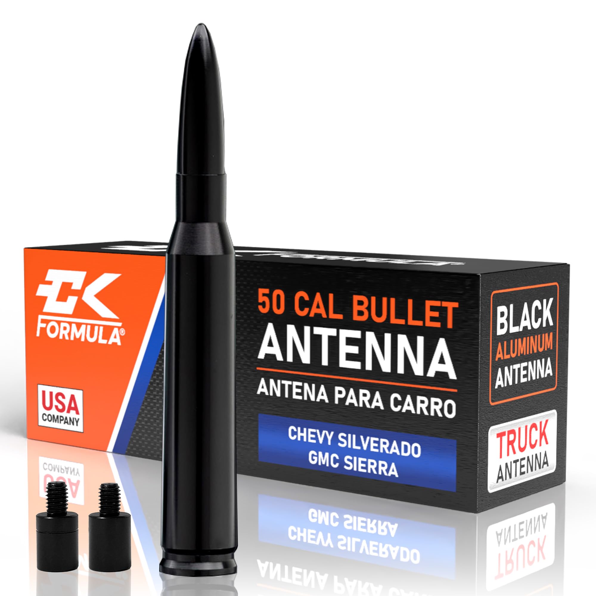 Black Short Antenna for Chevy Silverado & GMC Sierra (1999-2025) - Truck Accessories for Off-Road & City Driving
